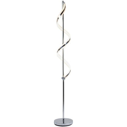 Pagazzi Indie LED Twist Floor Lamp Polished Chrome 160 cm