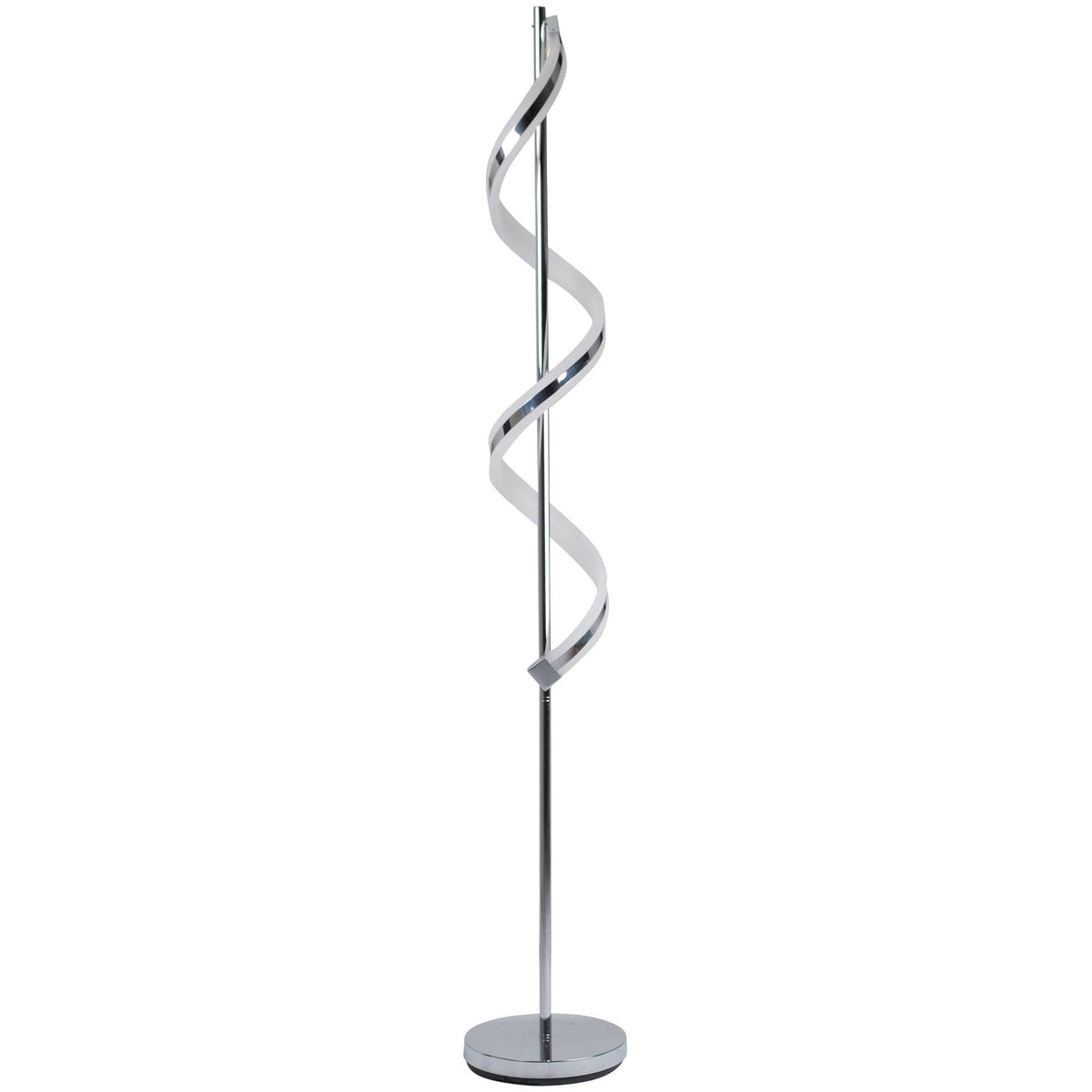 Pagazzi Indie LED Twist Floor Lamp Polished Chrome 160 cm