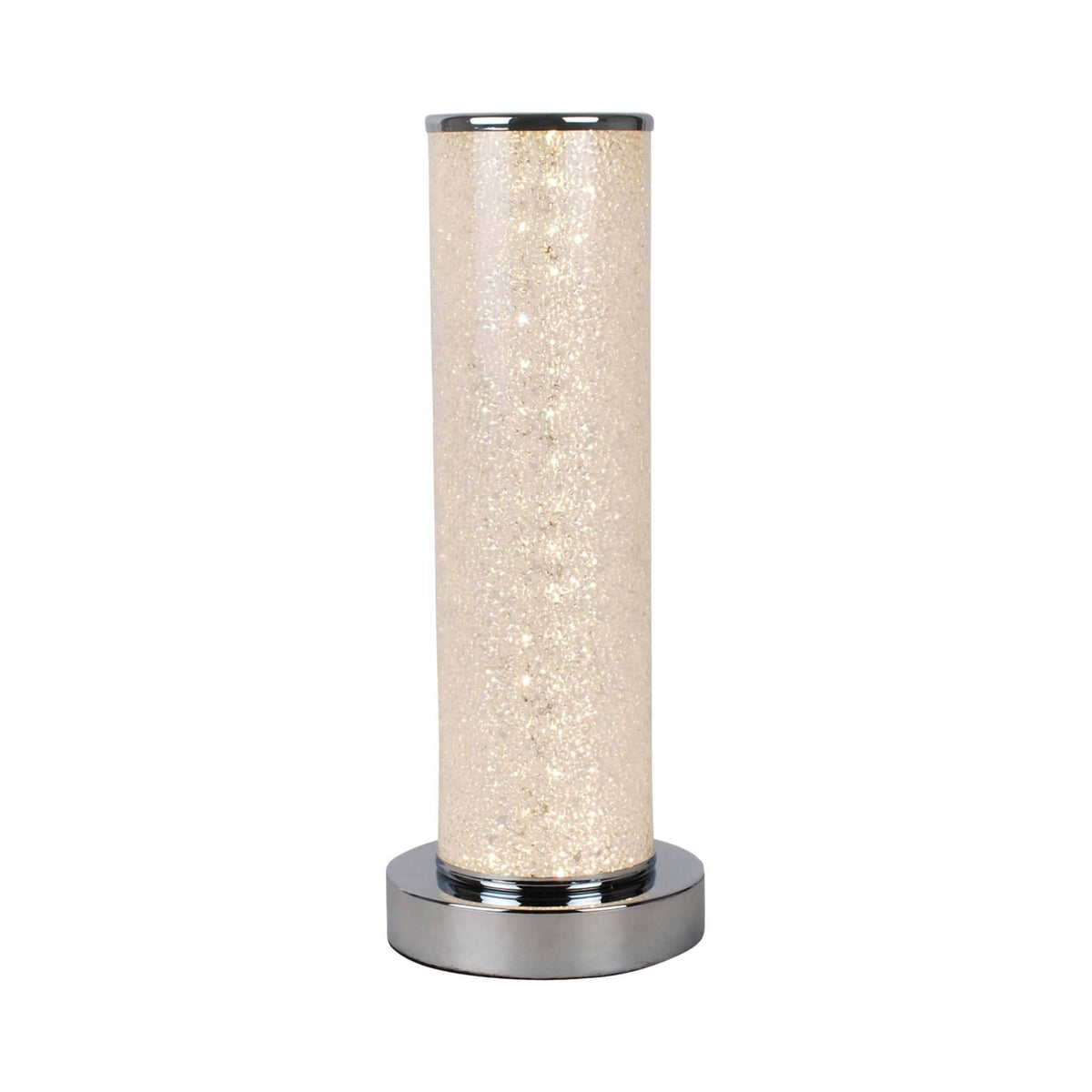 Pagazzi Daria Bubble Tube LED Table Lamp Polished Chrome 30.5 cm
