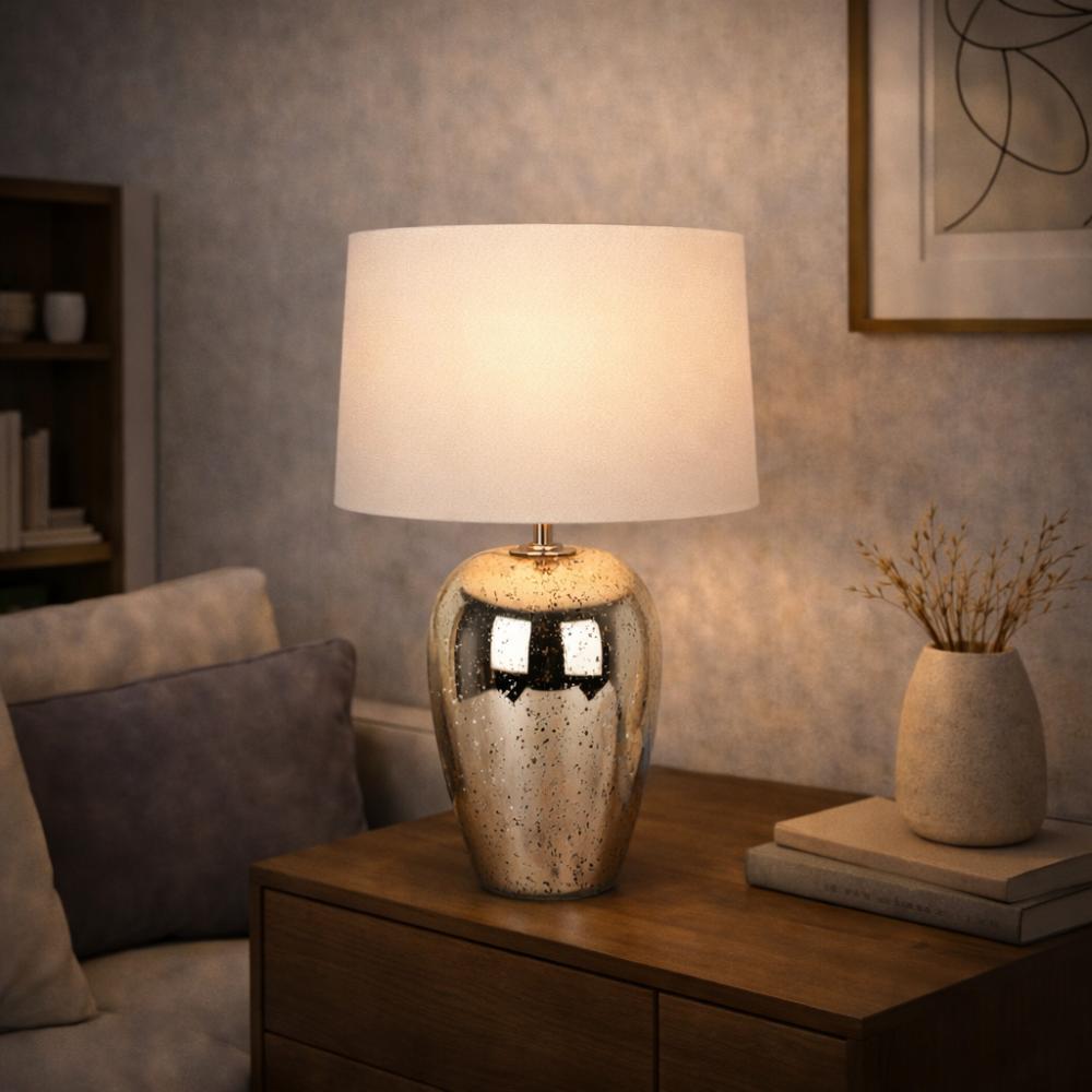 Pagazzi Cyrus Dual Lit Speckled Glass Table Lamp 47.5 cm