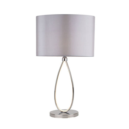 Pagazzi Zabina Teardrop LED Table Lamp Polished Chrome and Grey 53 cm