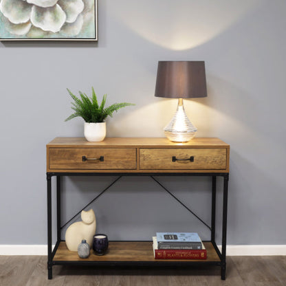 Pagazzi Willis Dual Lit Glass Table Lamp Satin Nickel 45 cm