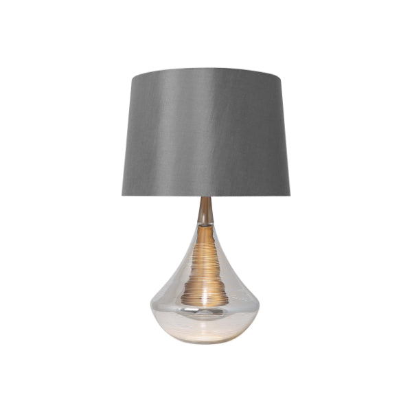 Pagazzi Willis Dual Lit Glass Table Lamp Satin Nickel 45 cm
