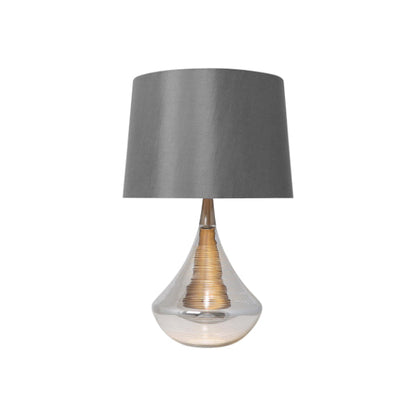 Pagazzi Willis Dual Lit Glass Table Lamp Satin Nickel 45 cm