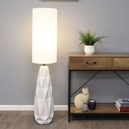 Pagazzi Skova White Ceramic Floor Lamp 130 cm