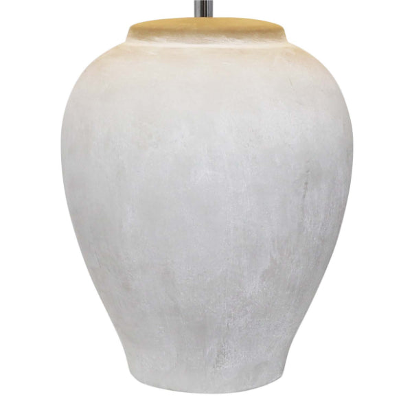 Pagazzi Belen Cement Effect Table Lamp with White Shade 56.5 cm