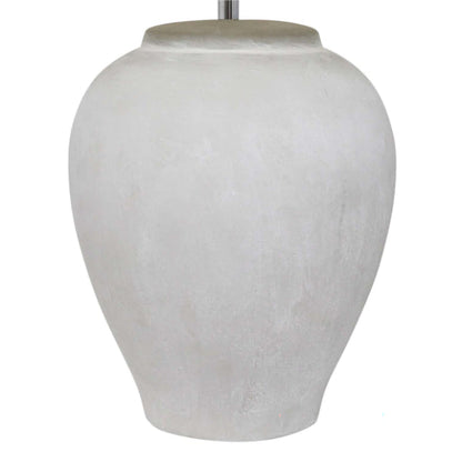 Pagazzi Belen Cement Effect Table Lamp with White Shade 56.5 cm