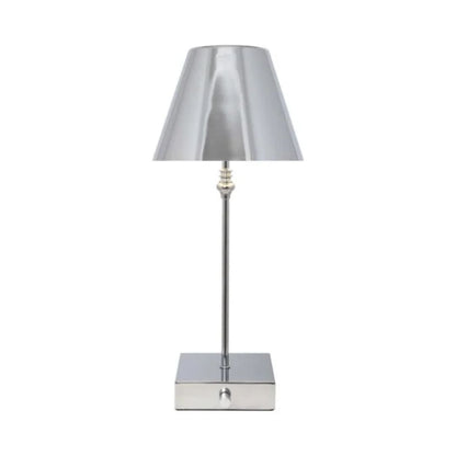 Pagazzi Lustre Rechargeable LED Table Lamp Polished Chrome 45 cm