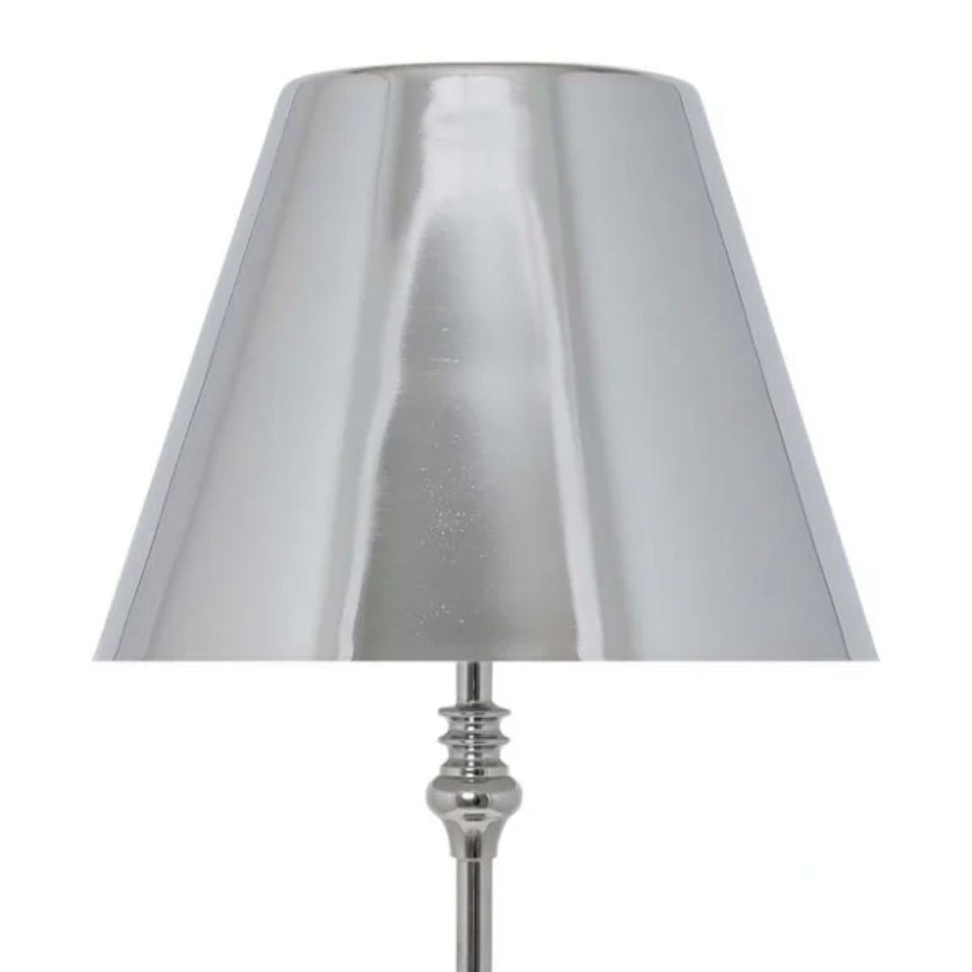 Pagazzi Lustre Rechargeable LED Table Lamp Polished Chrome 45 cm