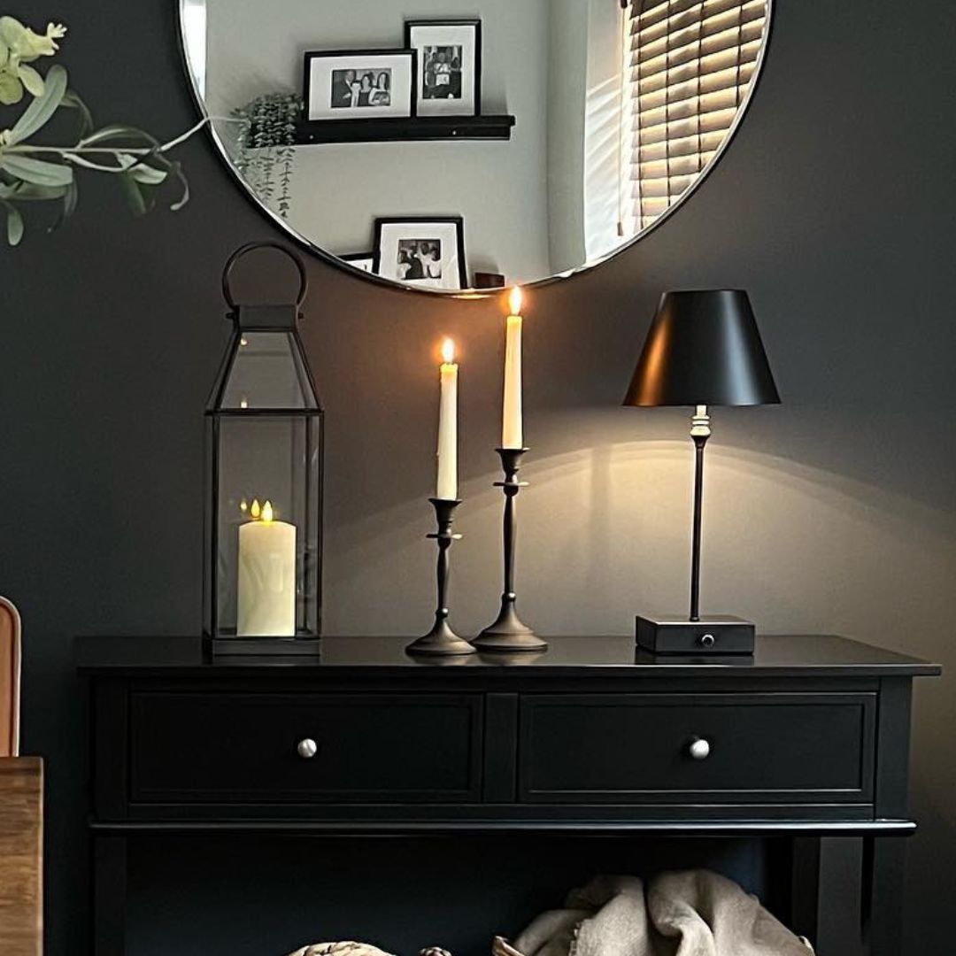 Pagazzi Lustre Rechargeable LED Table Lamp Black 45 cm
