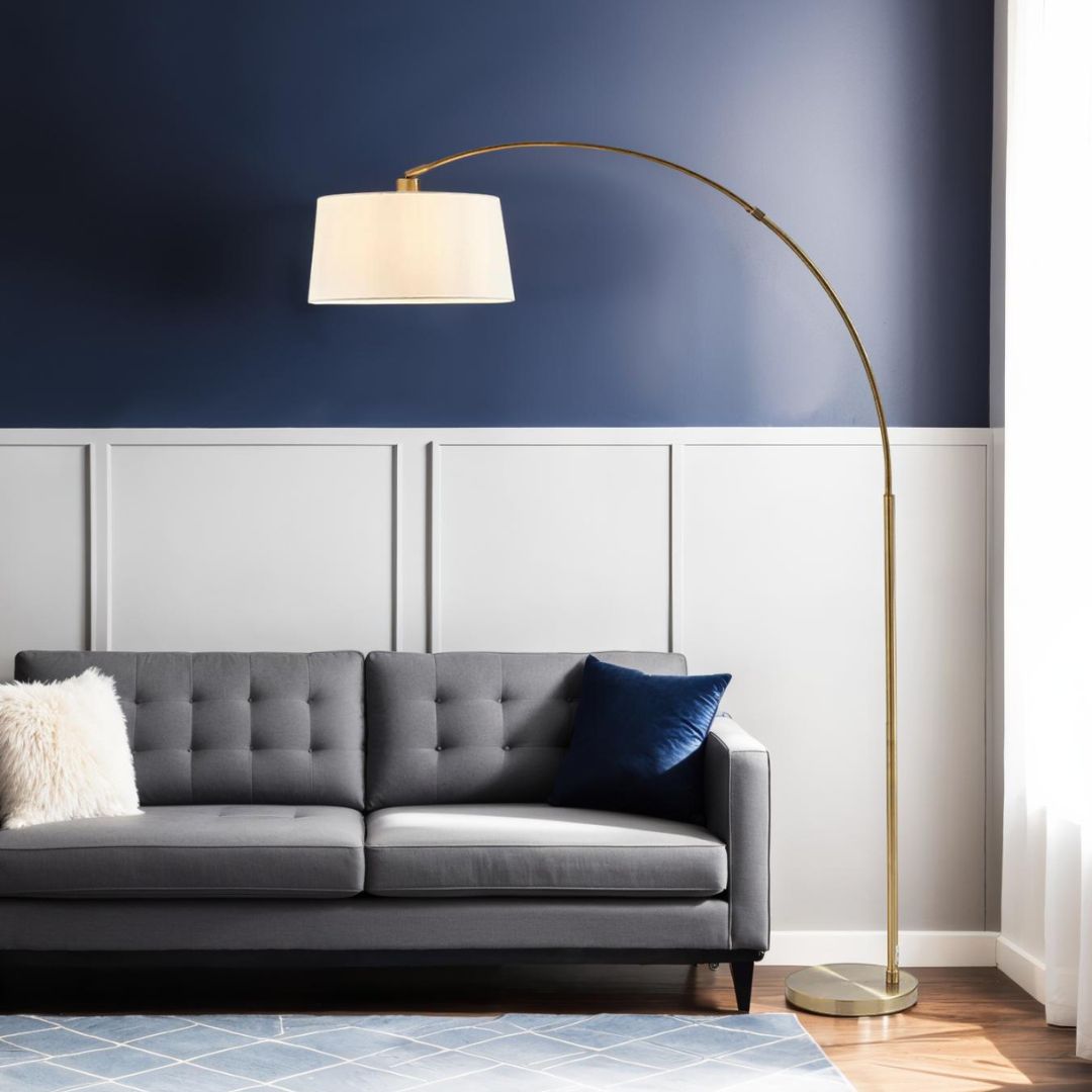 Pagazzi Jive Arc Floor Lamp Antique Brass 176 cm