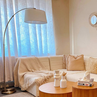 Pagazzi Jive Arc Floor Lamp Antique Brass 176 cm