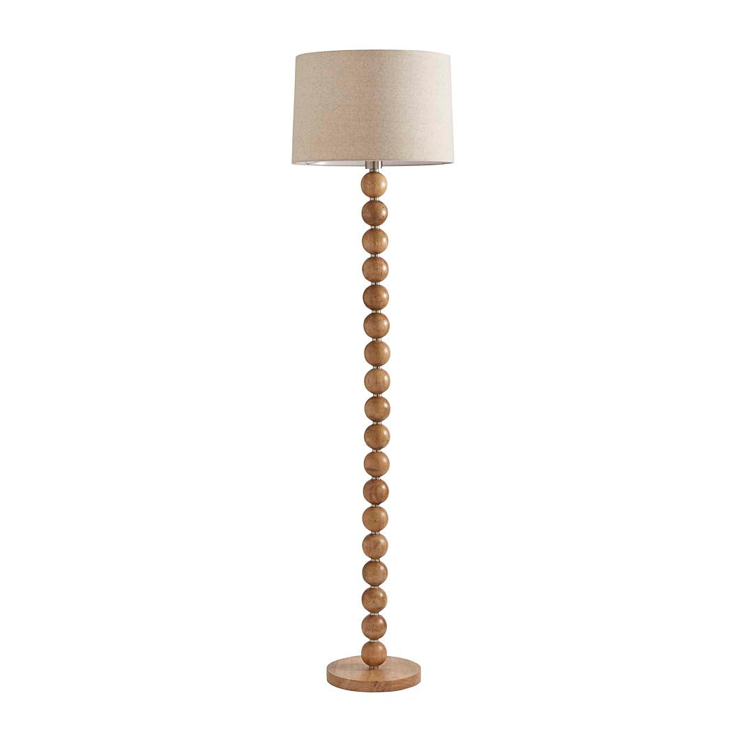 Pagazzi Kayleigh Stacked Ball Wooden Floor Lamp Natural 150.5 cm