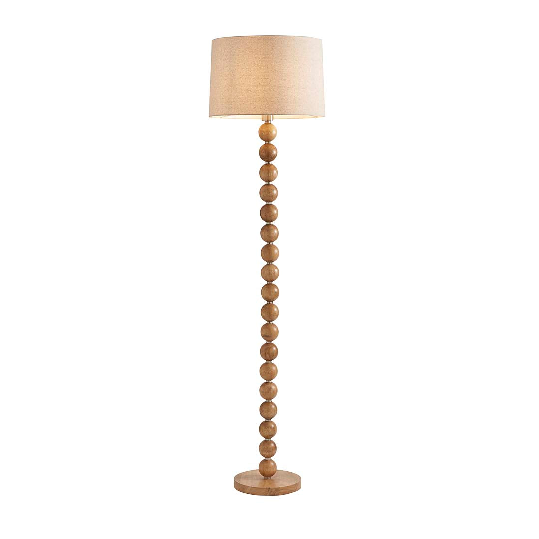 Pagazzi Kayleigh Stacked Ball Wooden Floor Lamp Natural 150.5 cm