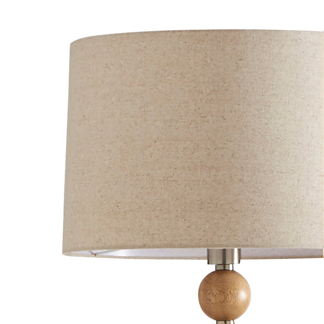 Pagazzi Kayleigh Stacked Ball Wooden Floor Lamp Natural 150.5 cm