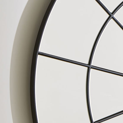 Pagazzi Pama Black Segmented Round Mirror 91.5 cm