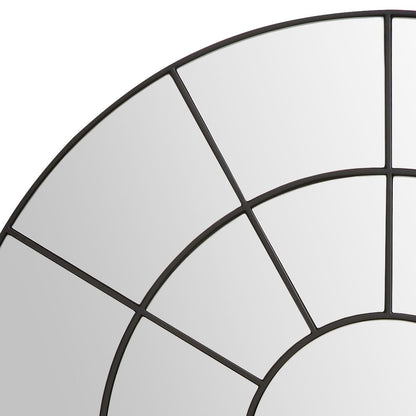 Pagazzi Pama Black Segmented Round Mirror 91.5 cm