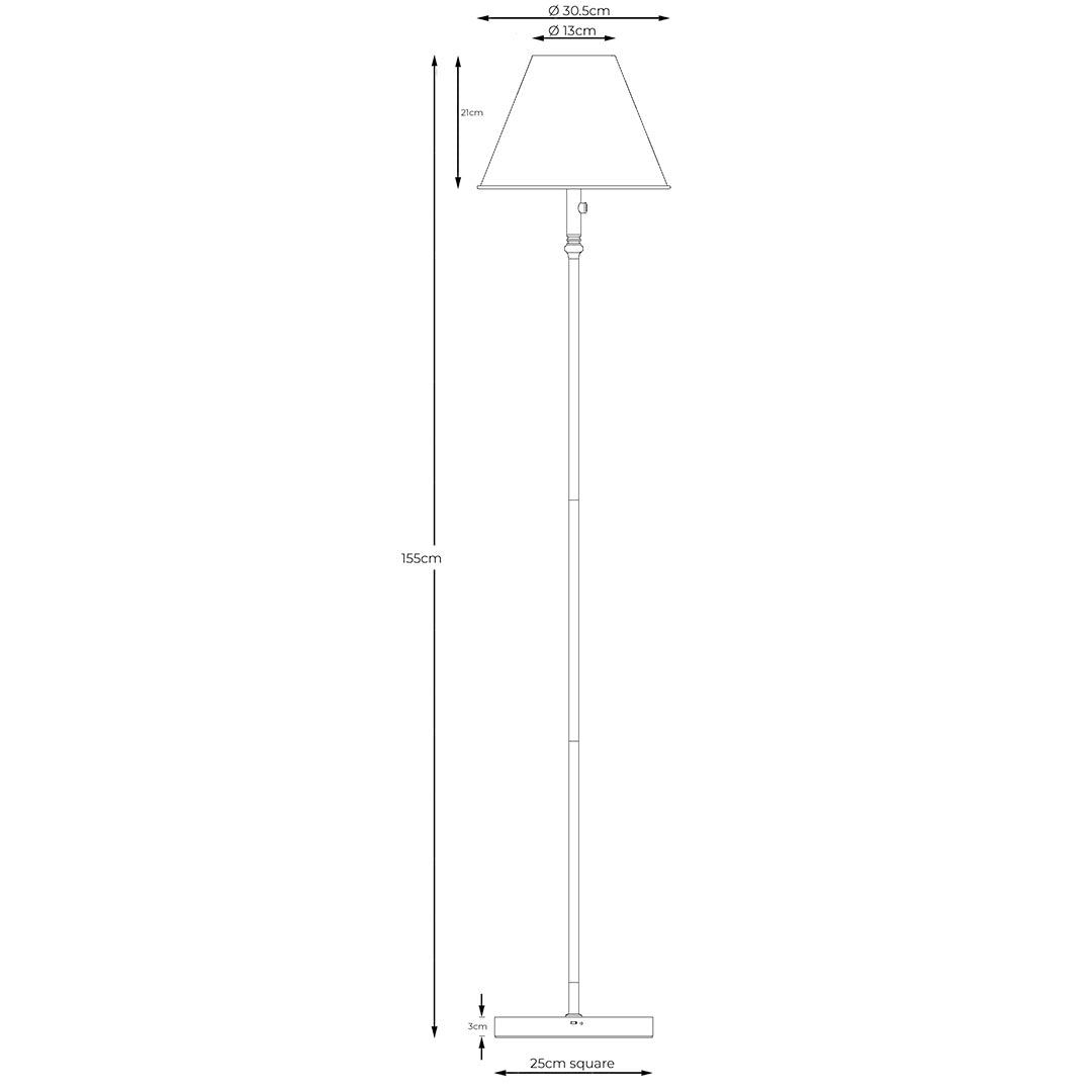 Pagazzi Lustre Rechargeable LED Floor Lamp Black 155 cm