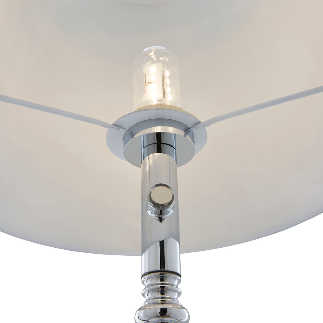 Pagazzi Lustre Rechargeable LED Floor Lamp Polished Chrome 155 cm