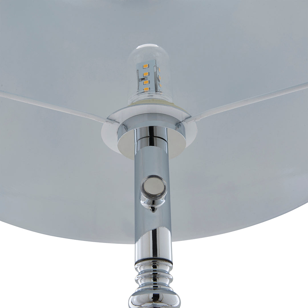 Pagazzi Lustre Rechargeable LED Floor Lamp Polished Chrome 155 cm