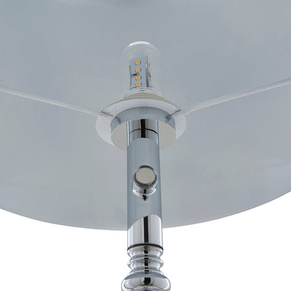 Pagazzi Lustre Rechargeable LED Floor Lamp Polished Chrome 155 cm