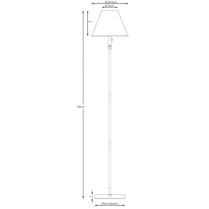 Pagazzi Lustre Rechargeable LED Floor Lamp Polished Chrome 155 cm