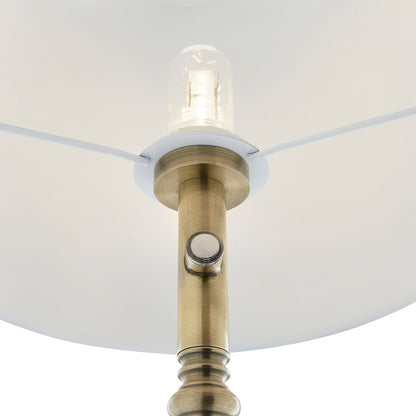 Pagazzi Lustre Rechargeable LED Floor Lamp Antique Brass 155 cm