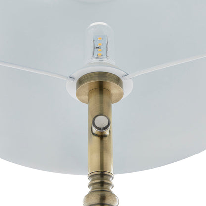 Pagazzi Lustre Rechargeable LED Floor Lamp Antique Brass 155 cm