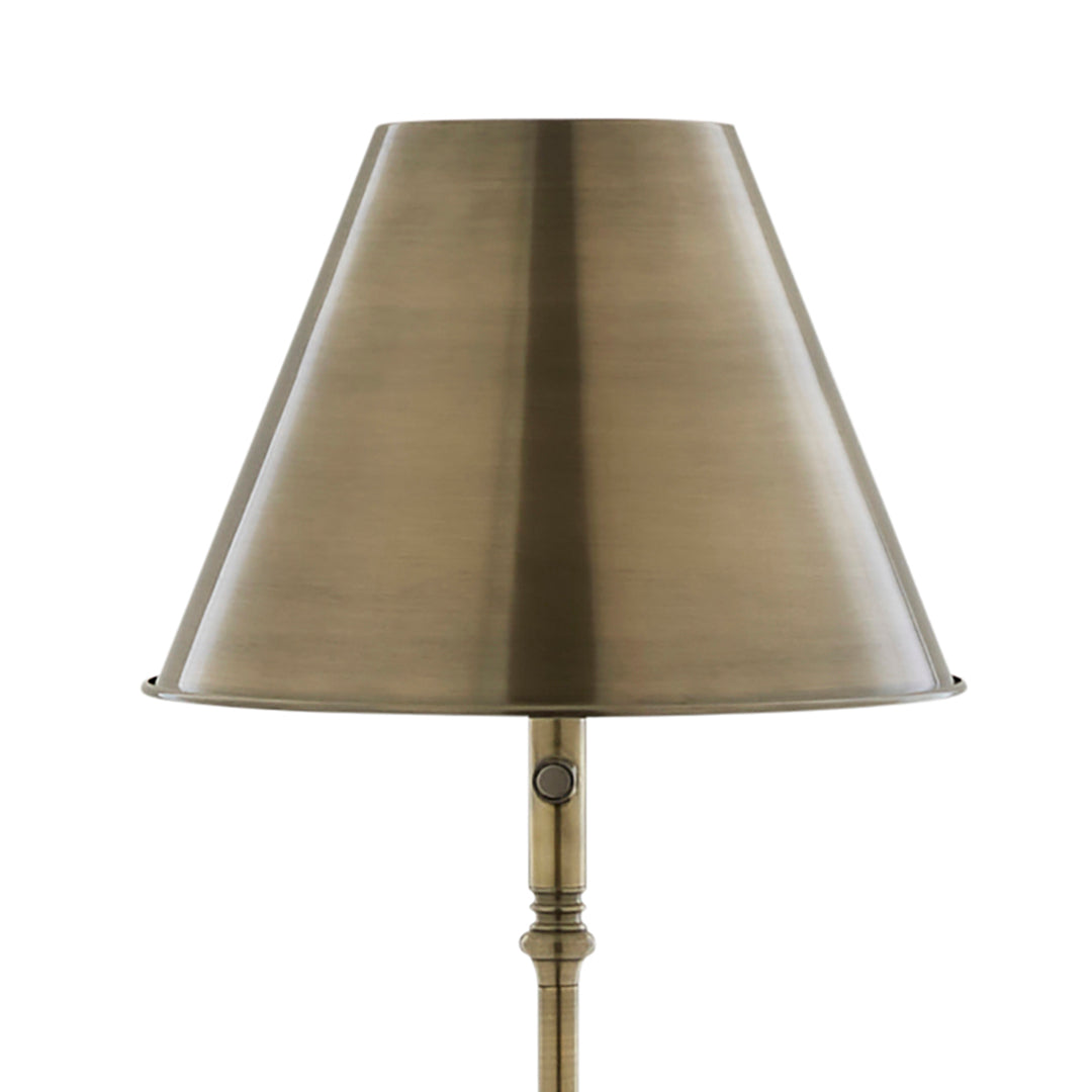 Pagazzi Lustre Rechargeable LED Floor Lamp Antique Brass 155 cm