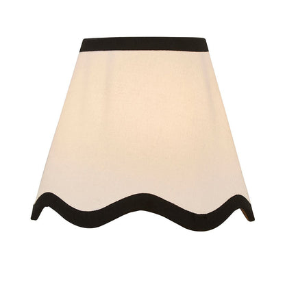 Pagazzi Ripple Candle Shade Off-White & Black 15 cm