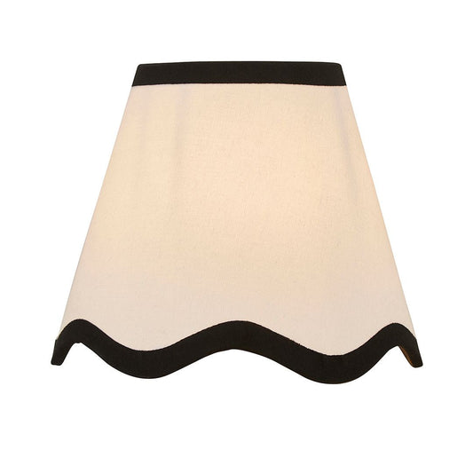 Pagazzi Ripple Candle Shade Off-White & Black 15 cm