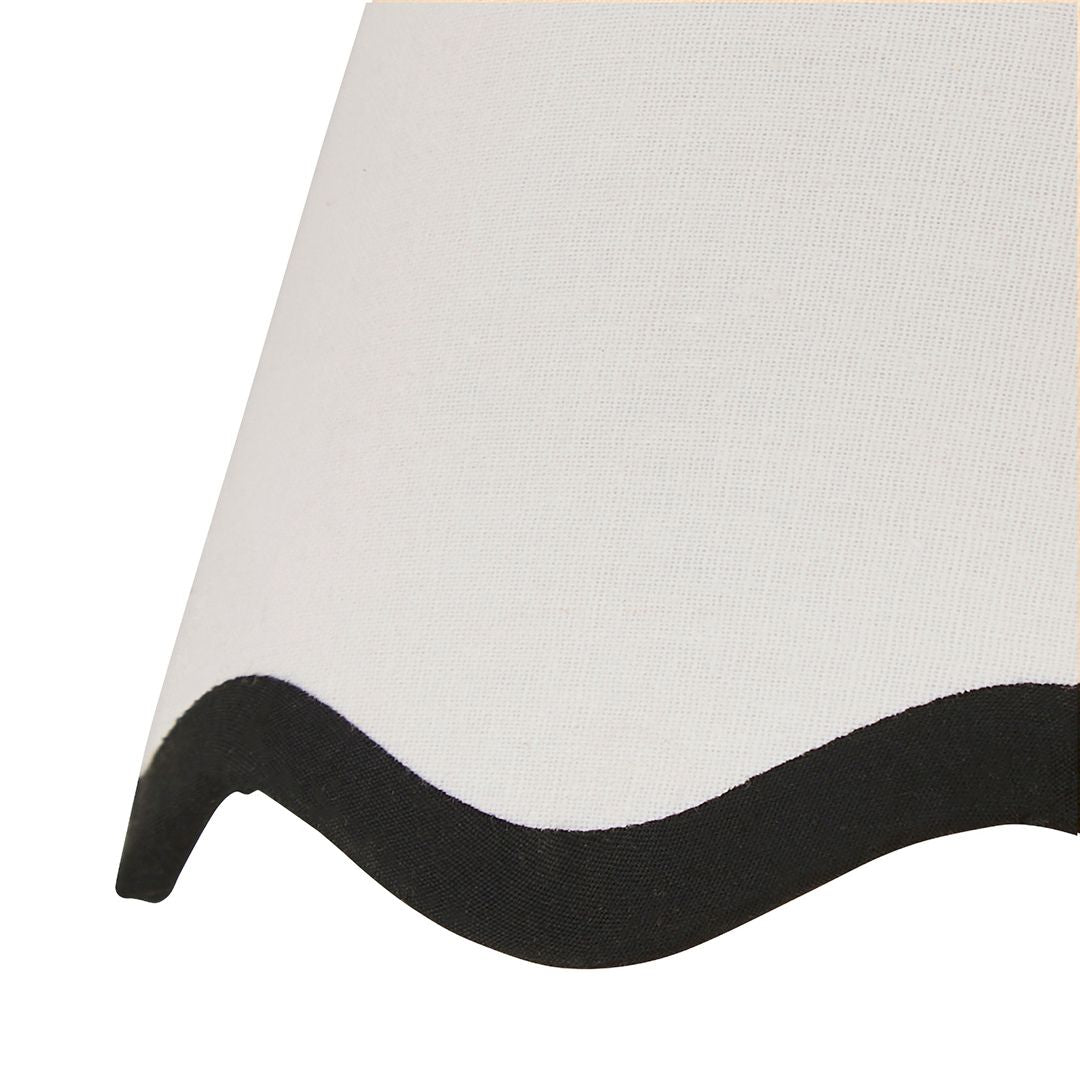 Pagazzi Ripple Candle Shade Off-White & Black 15 cm