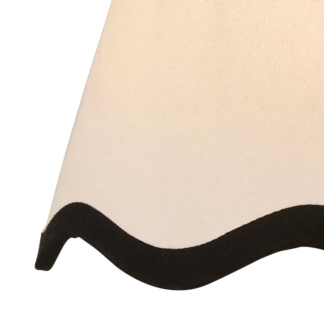 Pagazzi Ripple Candle Shade Off-White & Black 15 cm