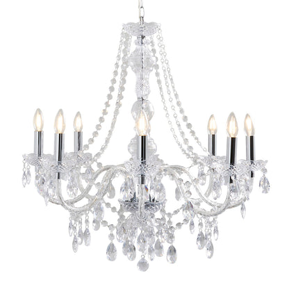 Pagazzi Vivienne 8 Light Chandelier Chrome & Clear 74 cm