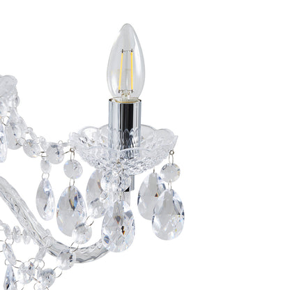 Pagazzi Vivienne 8 Light Chandelier Chrome & Clear 74 cm