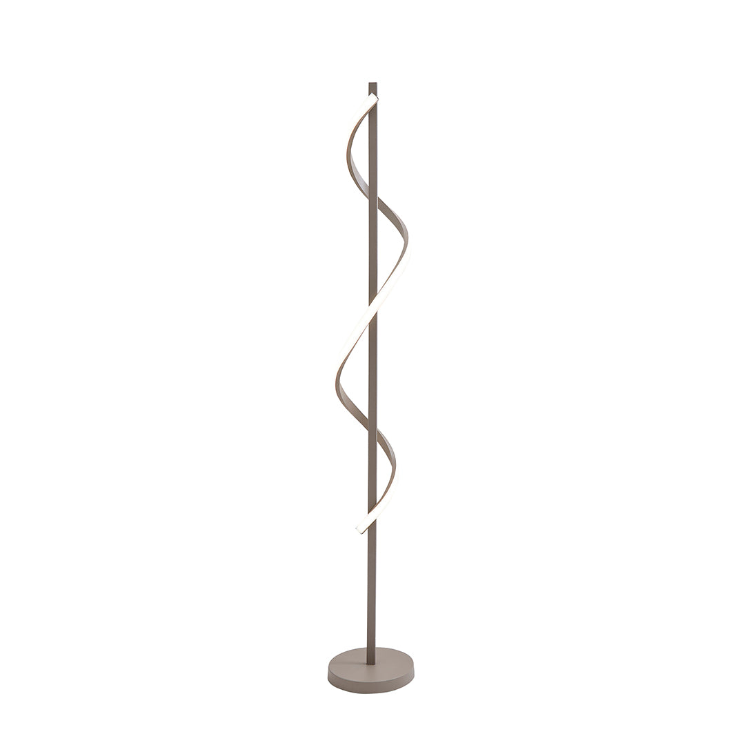 Pagazzi Juno LED Spiral Floor Lamp Putty 135 cm