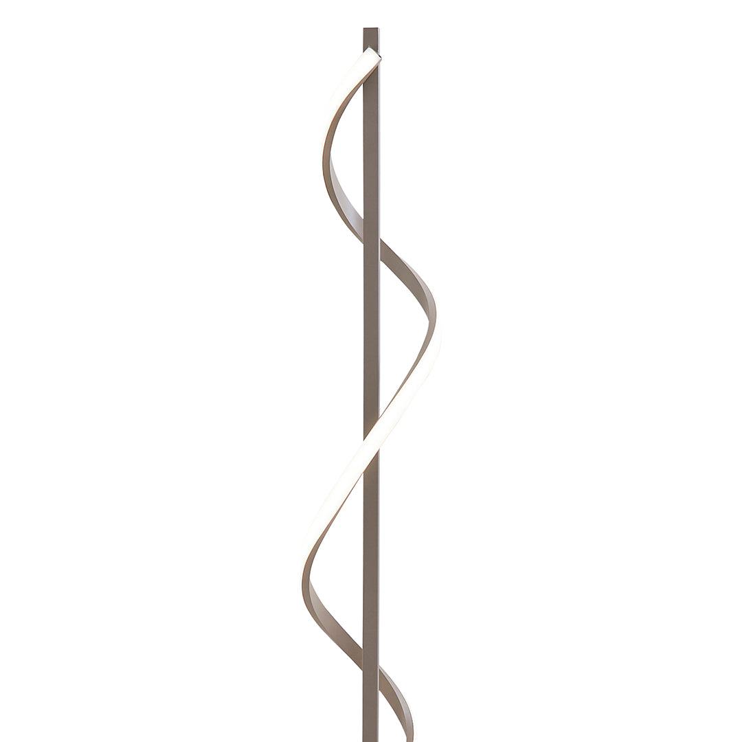 Pagazzi Juno LED Spiral Floor Lamp Putty 135 cm