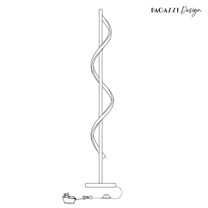 Pagazzi Juno LED Spiral Floor Lamp Putty 135 cm
