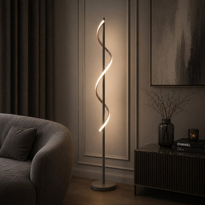 Pagazzi Juno LED Spiral Floor Lamp Putty 135 cm