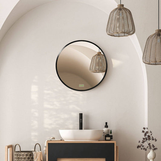 🪞 Kleankin Round Bathroom Mirror ✨ Modern Wall Mount Design
