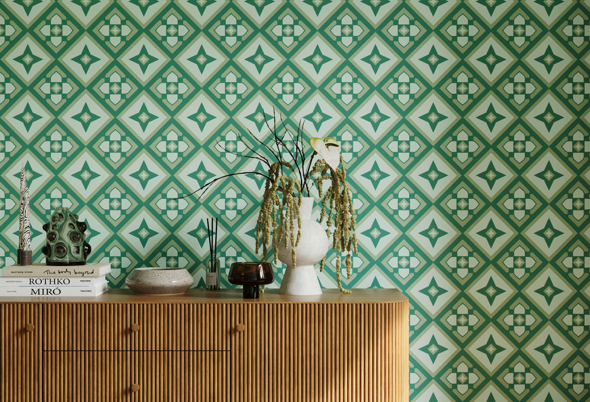 Bobbi Beck Zahrah Mosaic Diamond Wallpaper