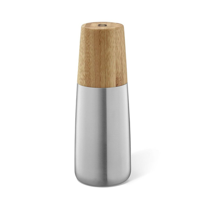 Zack Bevo Brushed Stainless Steel & Bamboo Salt Mill 20937