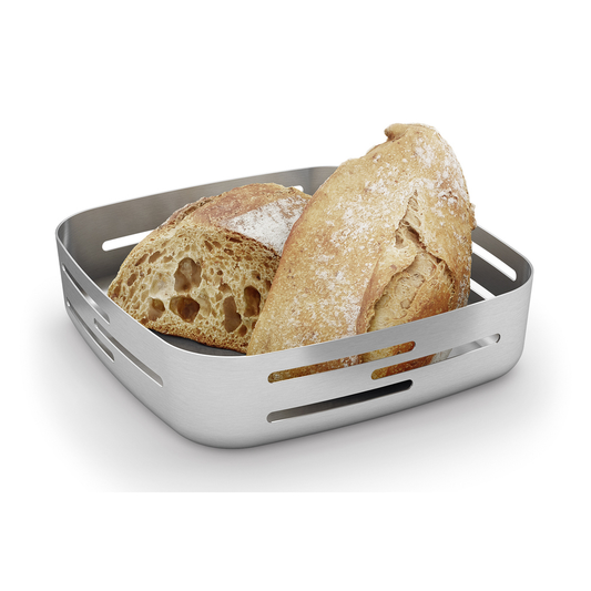 Zack Panore Brushed Stainless Steel Bread Basket 30660